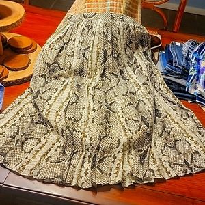 J CREW rattlesnake design ribbon skirt